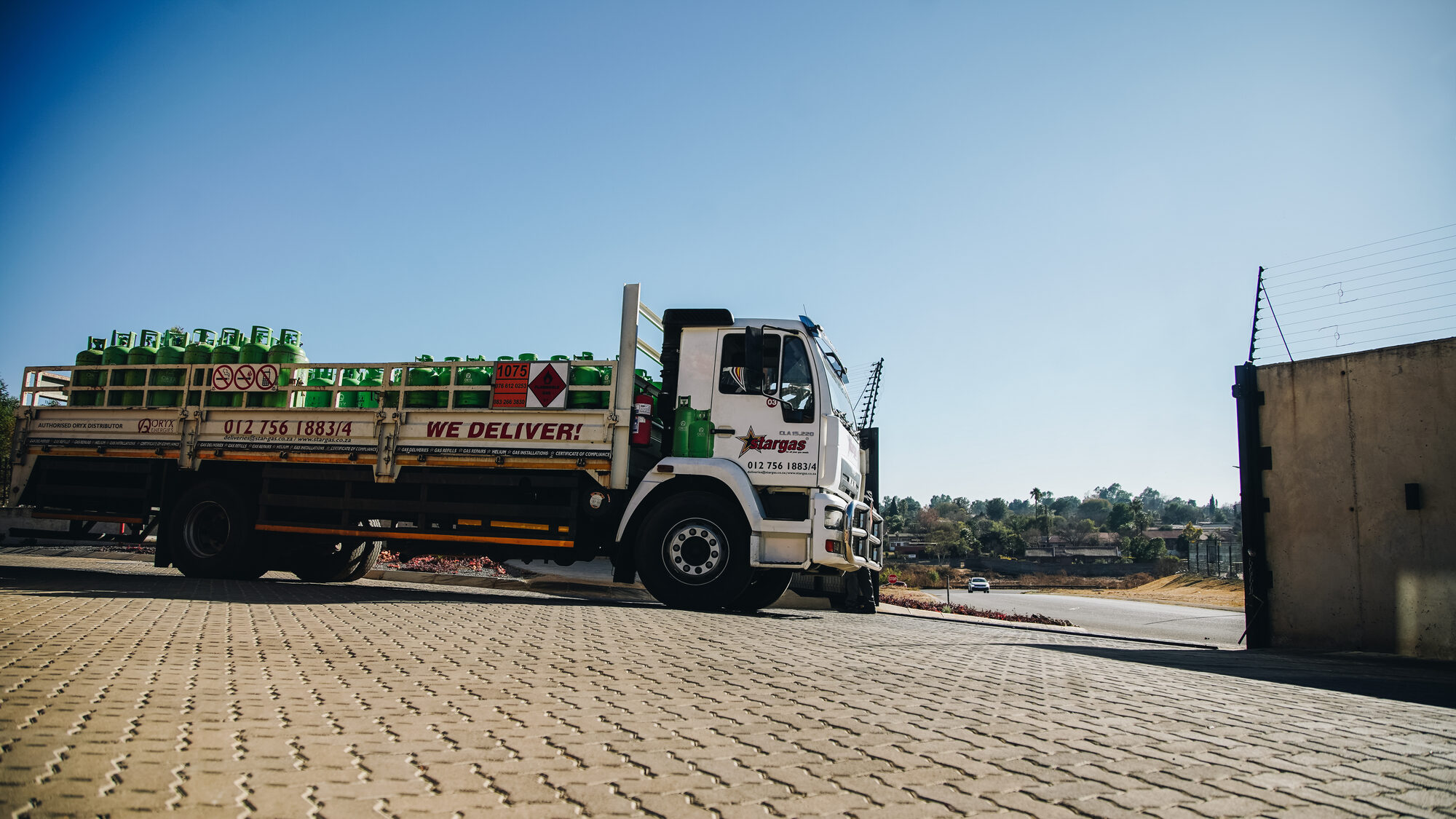 Stargas delivery driver arrives at your door