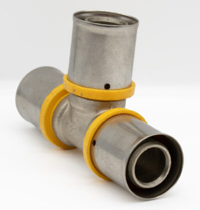 20/25 PEX gas equal tee brass fitting for LPG gas pipe branching - alternate view
