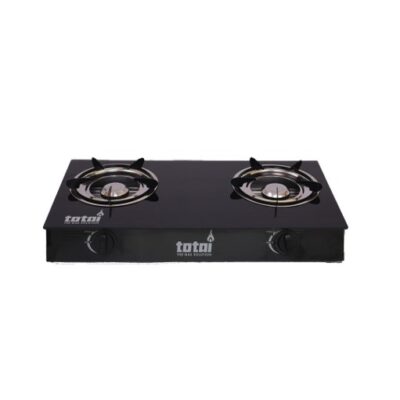 Totai 2 Burner Gas Stove Table Top – Black Glass