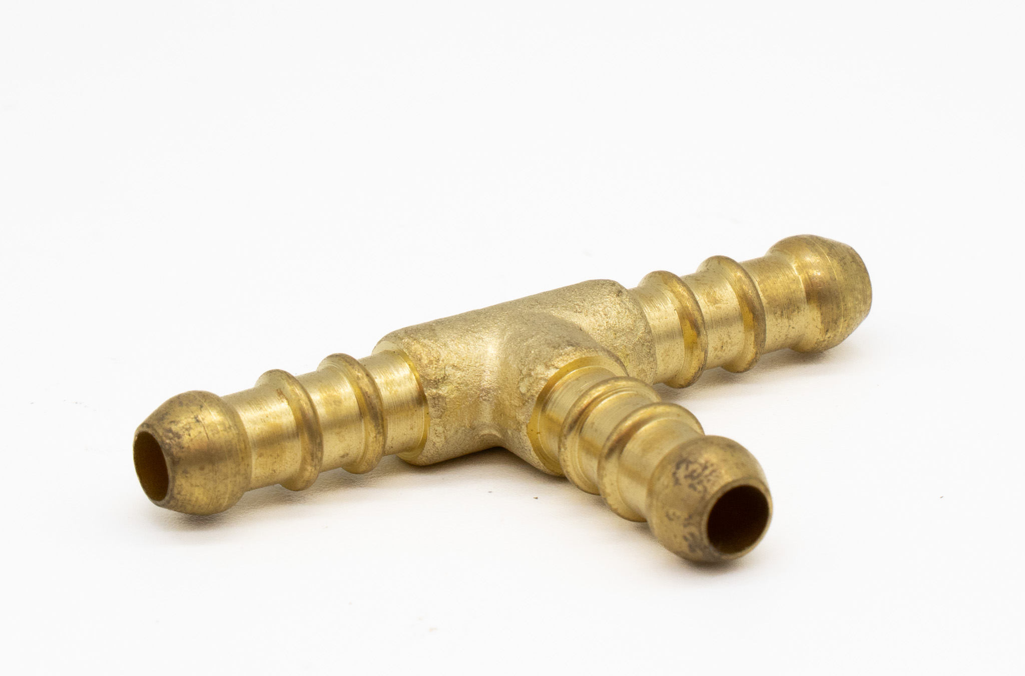 BRASS 8MM HOSETAIL EQUAL TEE