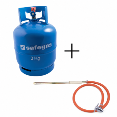 Safegas 3kg LPG Cylinder with Safegas Firelighter