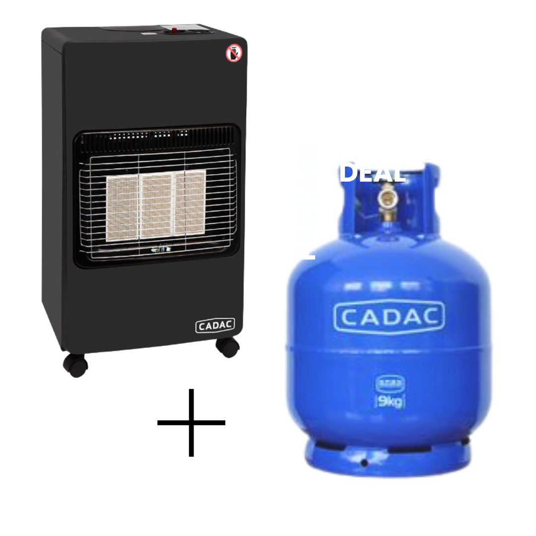CADAC roll about heater with 9kg LPG gas cylinder