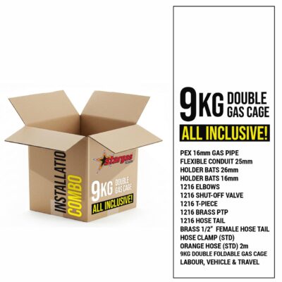 9kg double LPG installation kit cage residential gas installation Stargas