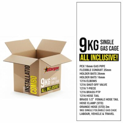 9kg LPG installation kit single cage residential gas installation Stargas