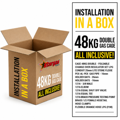48kg Double Gas Cage Installation Package with dual LPG cylinder cage and installation components